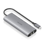 Aisens Usb-C Dock 7 En 1, Usb-C A 1xhdmi, 1xrj45, 1xusb-A 10g, 2xusb-C 10g, 1xsd, 1xmicro Sd, Gris, 20cm