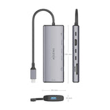 Aisens Usb-C Dock 7 En 1, Usb-C A 1xhdmi, 1xusb-A 10g, 2xusb-C 10g, 1xsd, 1xmicro Sd, 1xusb-C Pd 100w, Gris, 20cm