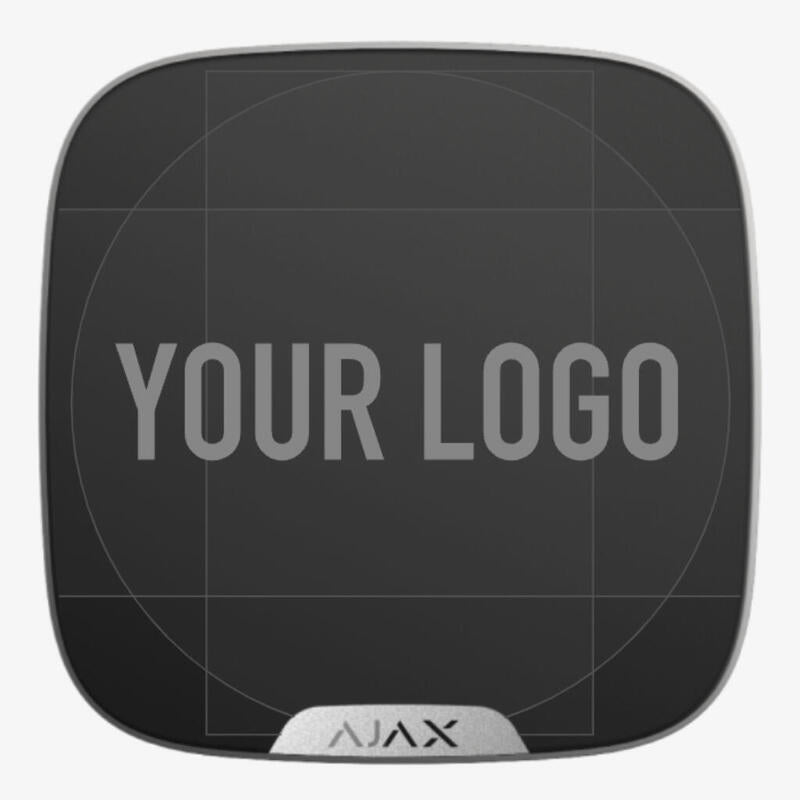 Ajax Brandplate-Bl Ajax Brandplate. Placa Frontal Personalizable Para Streetsiren Doubledeck. Color Negro. Pack De 10ud