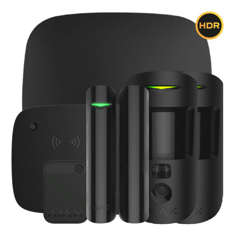 Ajax Hub2kit4g-Dp-Phod-Kpd-Hdr-Bl Kit Ajax Negro. Hub2 4g + 2motioncam Hdr Phod + Doorprotect Plus + Keypadcombi + Tag