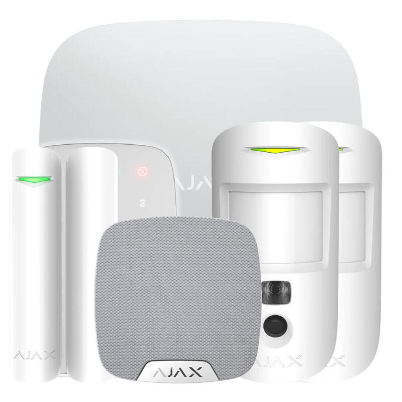 Ajax Hub2kit4g-Dp-Phod-Wh1 Kit Ajax Blanco. Hub 2 4g + 2motioncamphod + Doorprotect + Keypad + Homesiren
