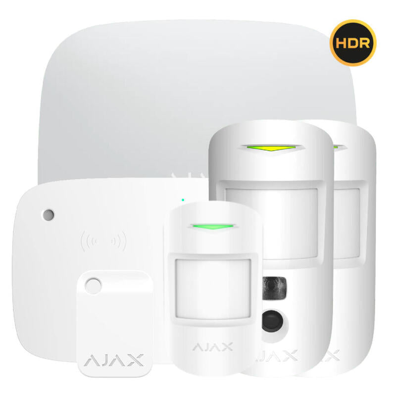 Ajax Hub2kit4g-Mp-Phod-Kpd-Hdr-Wh Kit Ajax Blanco. Hub2 4g + 2motioncam Hdr Phod + Motionprotect + Keypadcombi + Tag