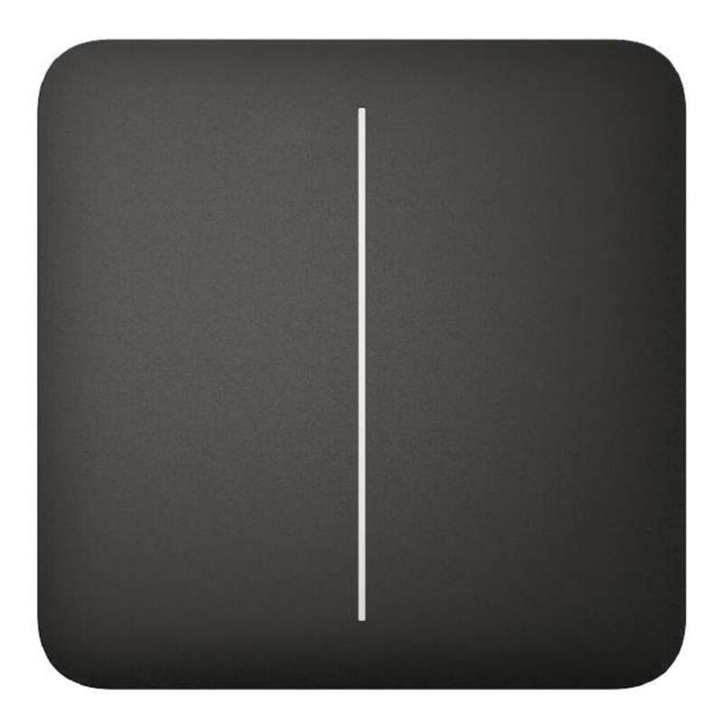 Ajax Lightswitch-2g-Bl Ajax Lightswitch Solobutton 2-Gang. Pulsador Doble. Color Negro