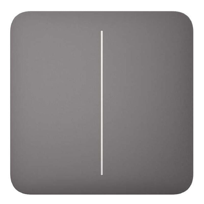 Ajax Lightswitch-2g-Gr Ajax Lightswitch Solobutton 2-Gang. Pulsador Doble. Color Gris