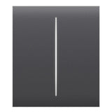 Ajax Lightswitch-Center-2g-Gp Ajax Lightswitch Centerbutton 2-Gang. Plusador Central Doble. Color Grafito