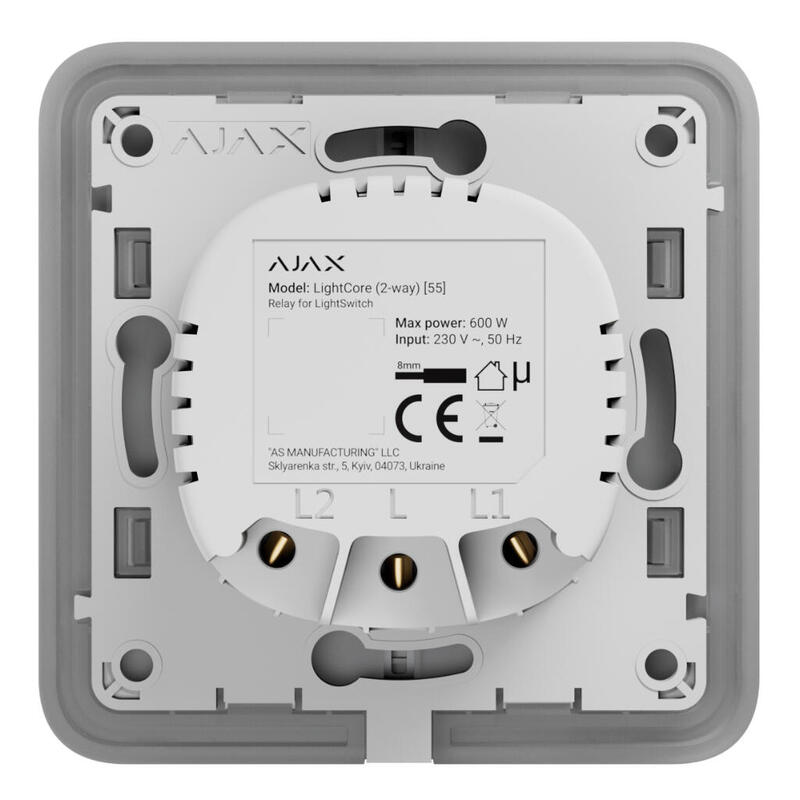 Ajax Lightswitch-Lightcore-2w Ajax Lightswitch Lightcore 2-Way Jeweller. Interruptor Conmutado