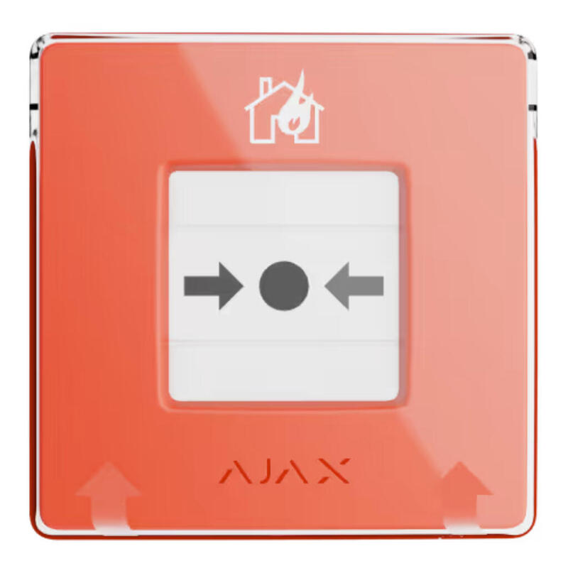 Ajax Manualcallpoint-R Ajax Manual Call Point. Pulsador Incendio Inalámbrico. Color Rojo