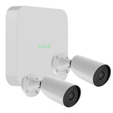 Ajax Nvr8kit-Bull5-Wh1 Kit Ajax Cctv Blanco. Nvr 8ch + 2bullet 5mp/2.8mm