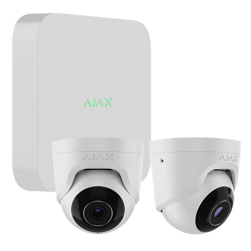 Ajax Nvr8kit-Turr5-Wh1 Kit Ajax Cctv Blanco. Nvr 8ch + 2turret 5mp/2.8mm