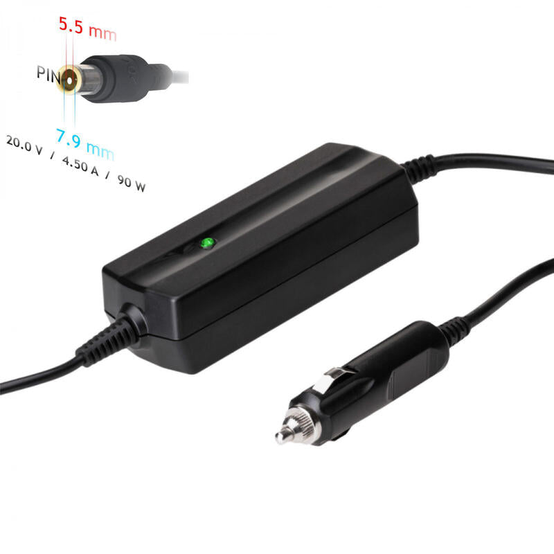Akyga Cargador Para Coche Para Portátil Ak-Nd-39 20v / 4.5a 90w 7.9x5.5 Mm + Pin Lenovo