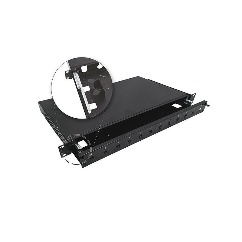 Alantec Przelacznica Swiatlowodowa Teleskopowa 12xsc Simplex / 12xlc Duplex 19" 1u Z Akcesoriami Montazowymi (Dlawiki, Opaski) (Fop-1u-12scs-C-P)