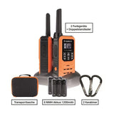 Albrecht 2er Kofferset Tectalk Float 2,Wasserges. Pmr+Ladegeräte+Karabinerhaken