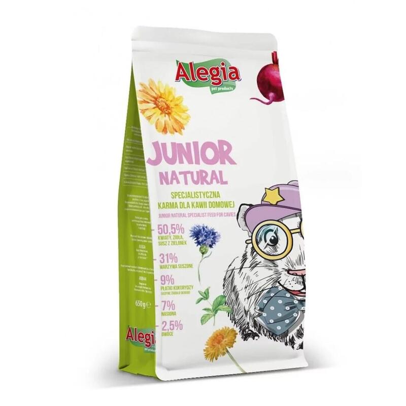 Alegia Junior Natural - Comida Para Cavia Porcellus - 650g