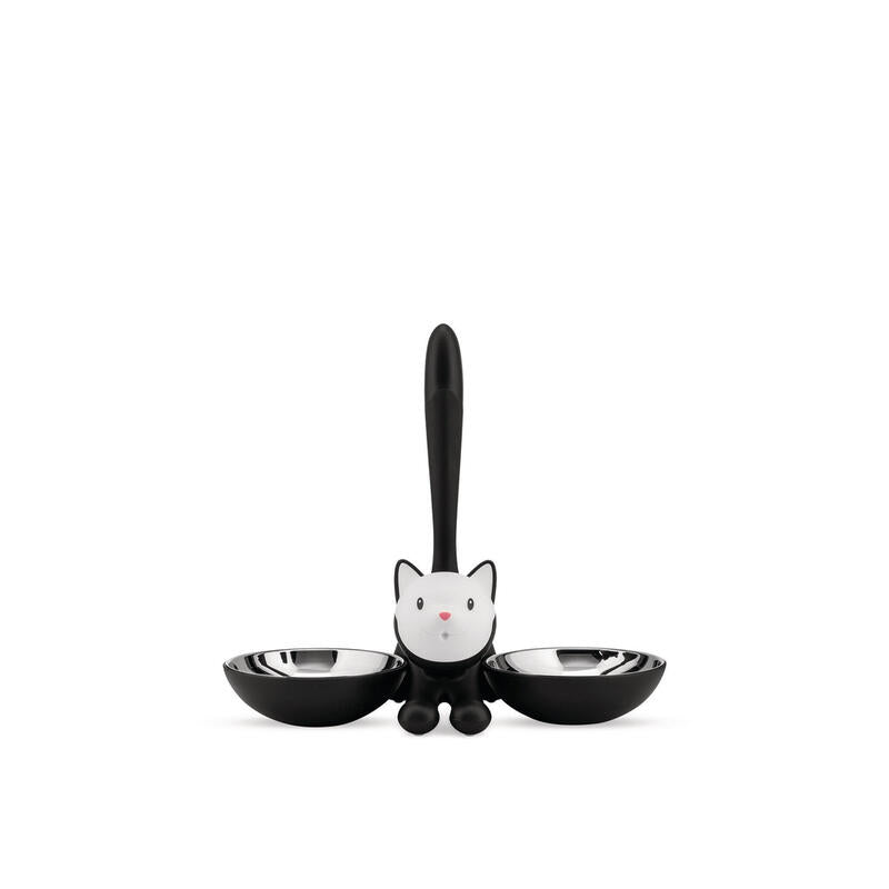 Alessi Ammi09b Cuenco Comedero Para Perro Y Gato Negro