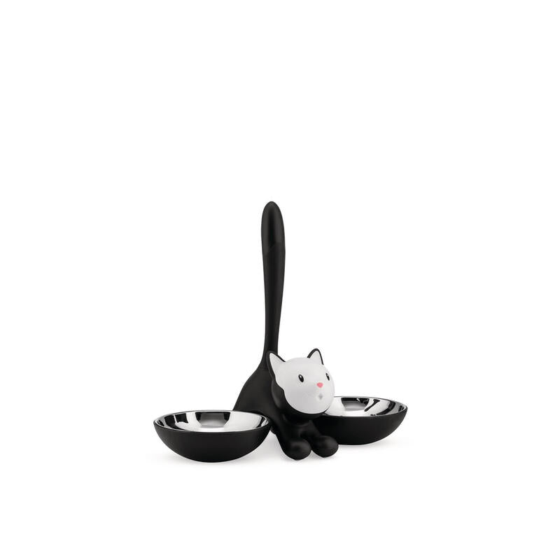 Alessi Ammi09b Cuenco Comedero Para Perro Y Gato Negro