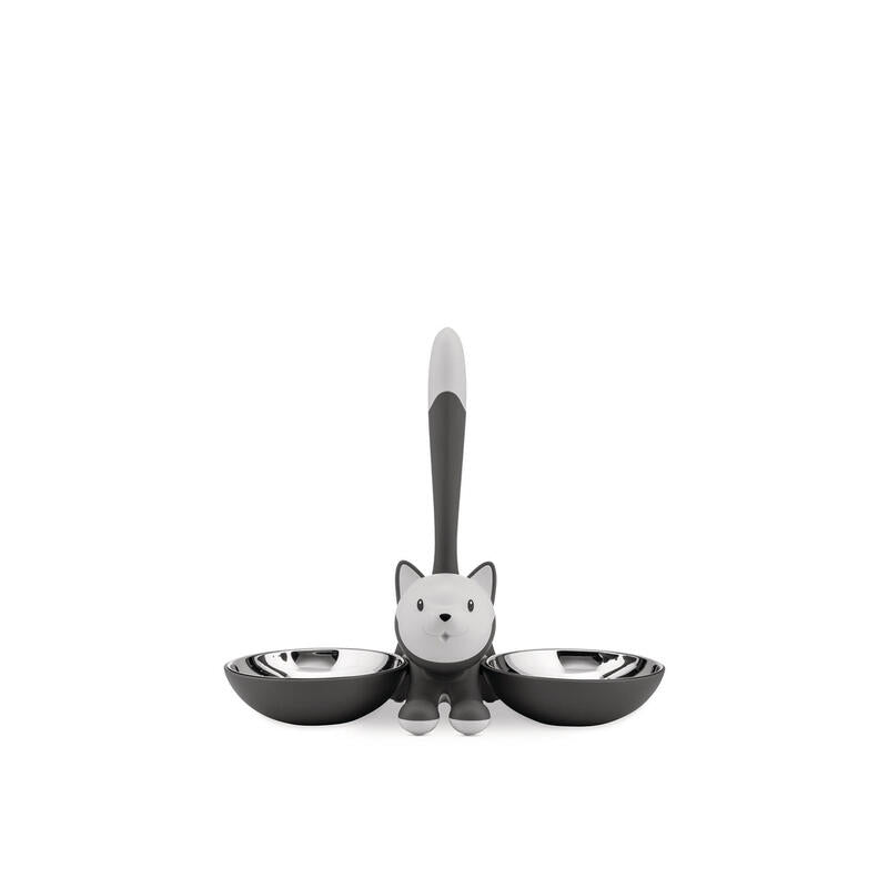 Alessi Ammi09b Cuenco Comedero Para Perro Y Gato Negro