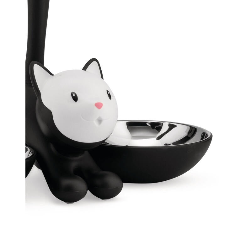Alessi Ammi09b Cuenco Comedero Para Perro Y Gato Negro