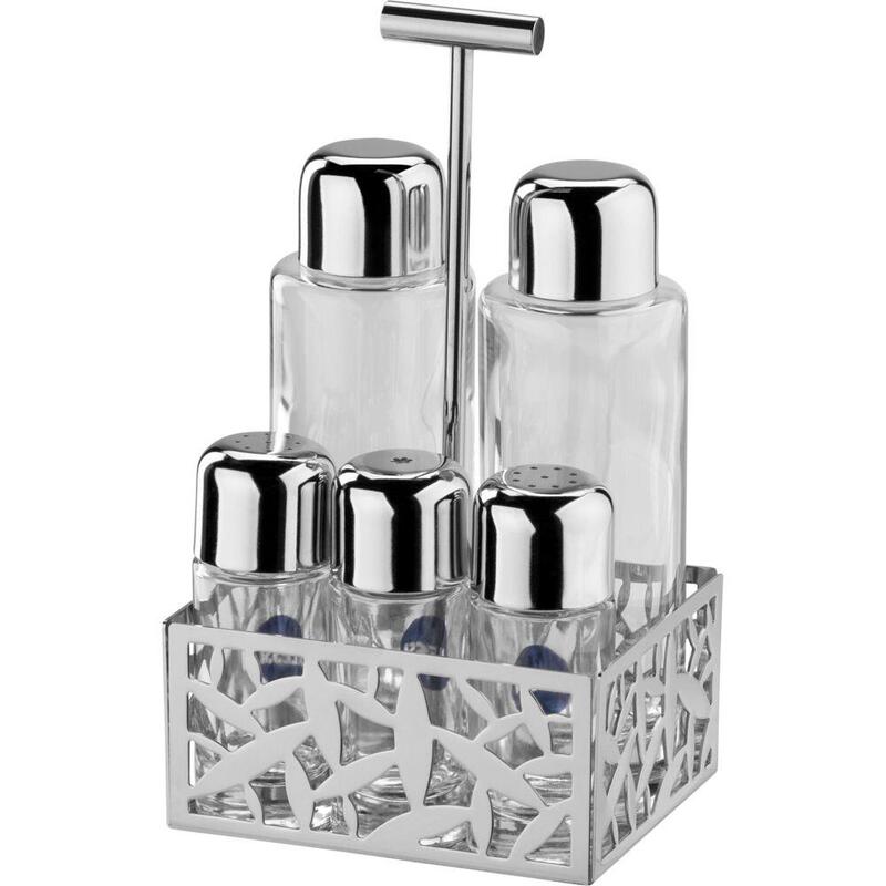 Alessi Cactus Condiment Set - Oil,Vinegar,S+P,Spices Msa16
