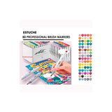 Alex Bog Rotuladores Canvas Luxe Professional Brush Market Doble Punta Biselada / Pincel C/Surtidos En Estuche De 80