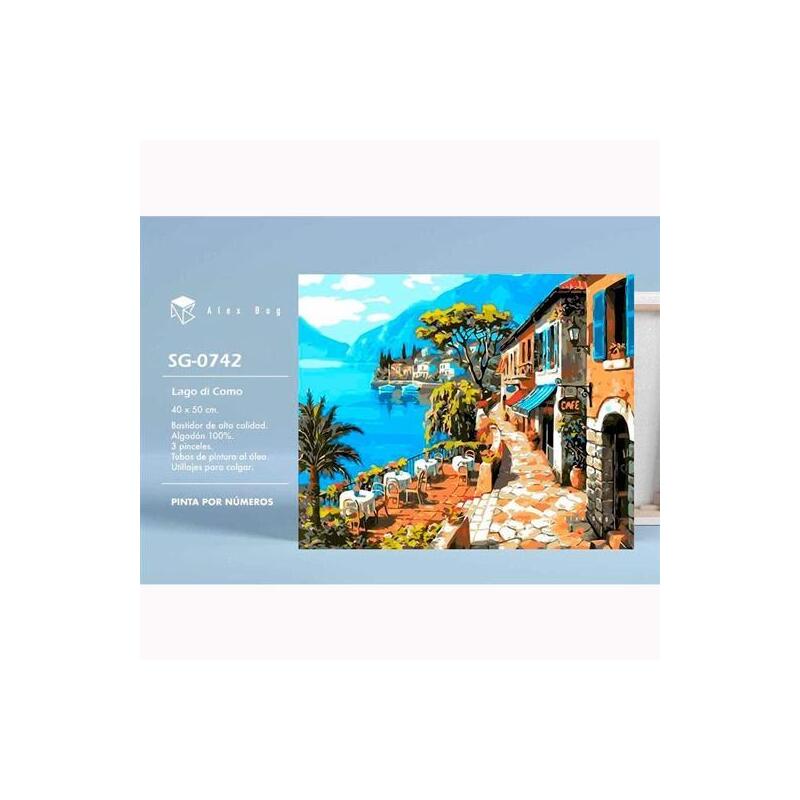 Alex Bog Set De Pintura Por Números Lago Di Como C/Surtidos