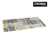Alfombra Vinilica Croma Patch Gris-Ambar 50x140cm