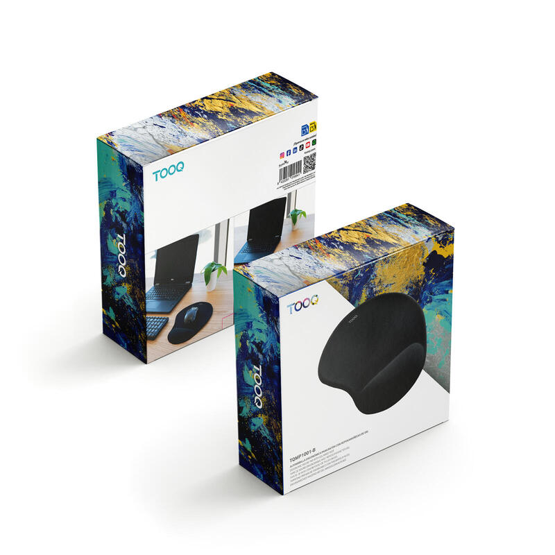 Alfombrilla Raton Ergonomica Gel, Negro