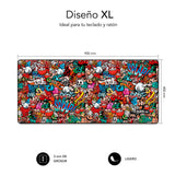Alfombrilla Subblim 01puw02 Graffiti Xl/ 900 X 400 X 3 Mm