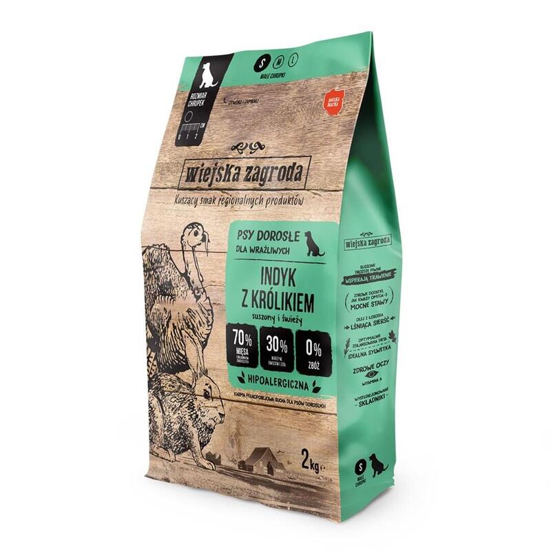 Alimento De Granja Pavo Con Conejo Para Perro  2 Kg