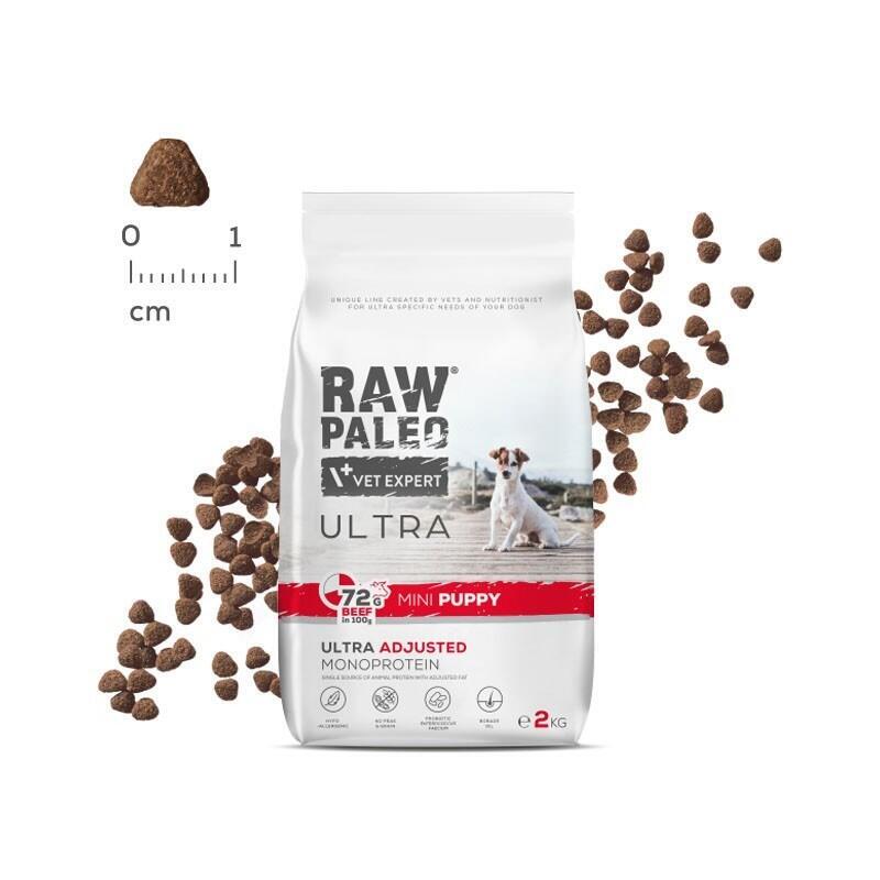 Alimento Seco Para Cachorros Raw Paleo Ultra Mini Puppy Beef  De Razas Pequeñas - 2 Kg