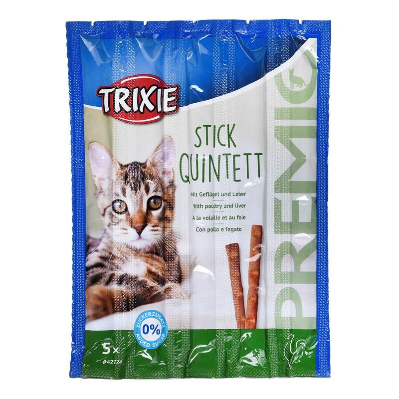 Alimento Seco Para Gatos Snacks Premio Sticks-Aves Con Hígado 5x5g