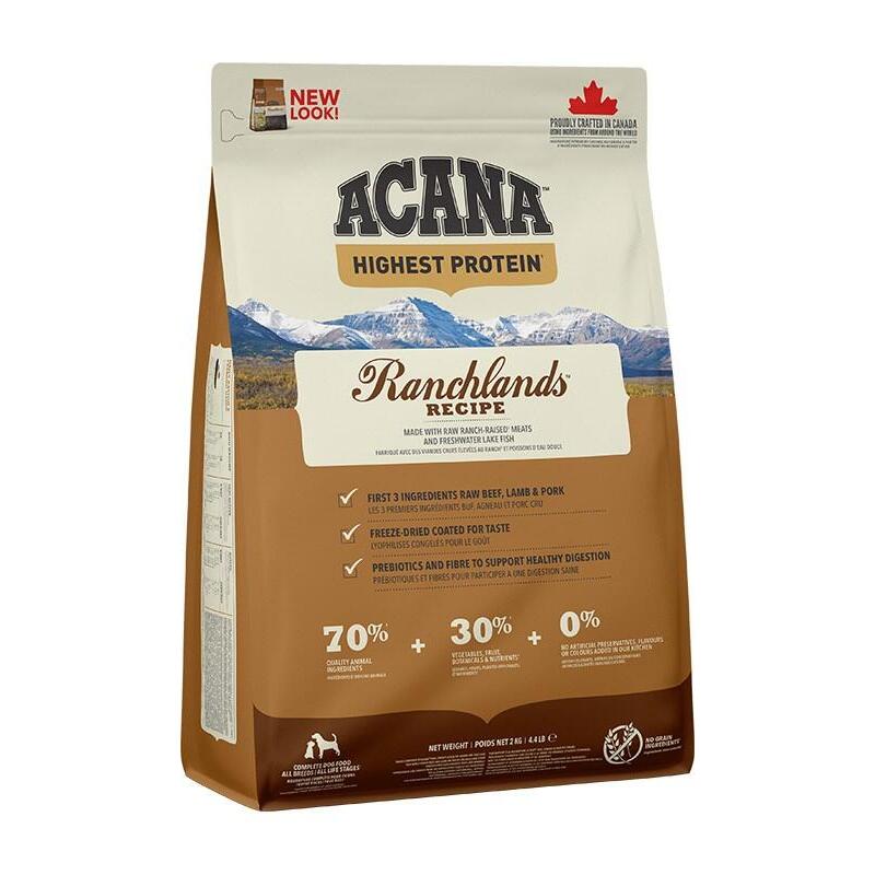 Alimento Seco Para Perros Acana Highest Protein Ranchlands Dog 2 Kg