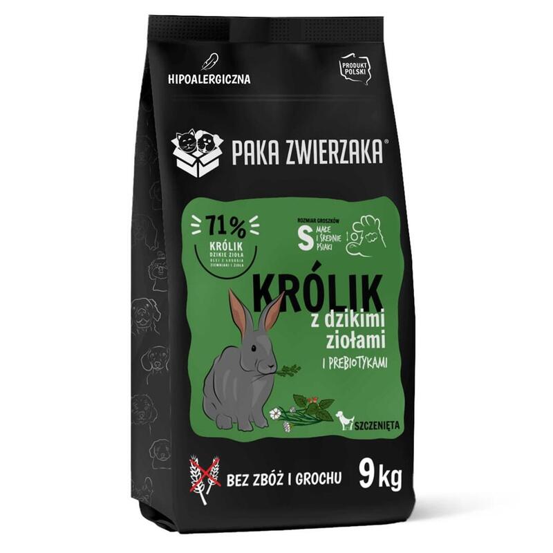 Alimento Seco Para Perros Paka Zwierzaka Puppy Rabbit With Wild Herbs S  9kg