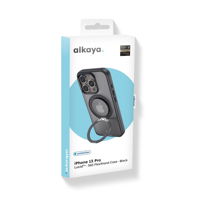 Alkaya Lucid 360 Flexstand Funda Con Magsafe Para Iphone 13 Pro Negro