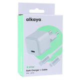 Alkaya Nexus Speed Flex Charger Set Gan Technologie 20w Blanco