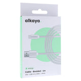 Alkaya Speed Flex Cable De Datos Geflochten 15w, 1m Blanco