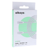 Alkaya Speed Flex Cable De Datos Geflochten 65w, 1m Blanco