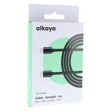 Alkaya Speed Flex Cable De Datos Geflochten 65w, 1m Negro