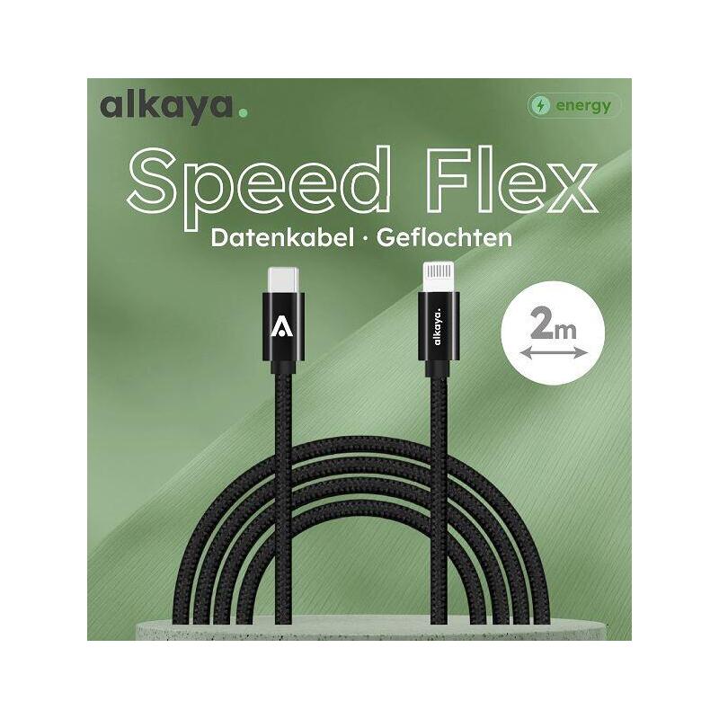 Alkaya Speed Flex Cable Usb-C A Lightning 2 M Blanco