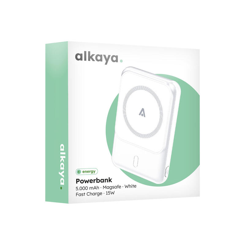 Alkaya Thor Magsafe 5.000 Mah Powerbank Slim Blanco