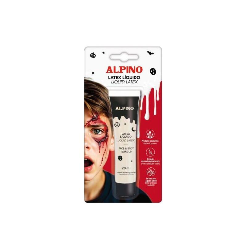Alpino Bote De Latex Liquido 20ml - Al Secarse Queda Con Textura De Goma - Seca En Minutos - Flexible -