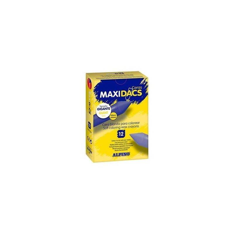 Alpino Ceras Maxidacs Caja De 12 Amarillo Claro