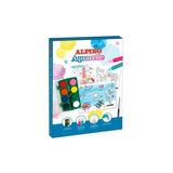 Alpino Set Creativo Decor Aquarelle 6 Acuarelas + 8 Láminas + 2 Glitter Glue