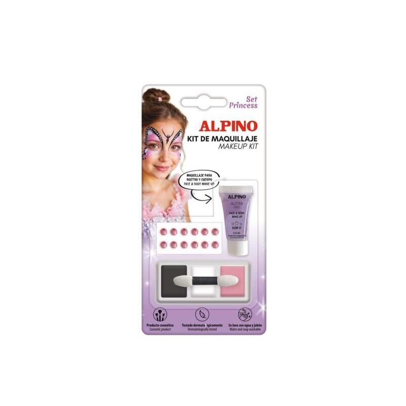 Alpino Set De Maquillaje Princess - Se Lava Con Agua Y Jabon - Testado Dermatologicamente - Colores Surtidos