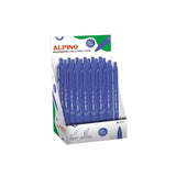 Alpino Soft Touch Expositor Con 24 Boligrafos Retractiles - Punta 1mm - Tacto Suave - Tinta Azul - Azul