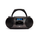 Altavoces Bluetooth Con Lector De Cd Mp3 Casetes Y Usb Aiwa Boombox Bbtc-660dab Black Radio Bt 5.0  6w Rms Jack 3.5