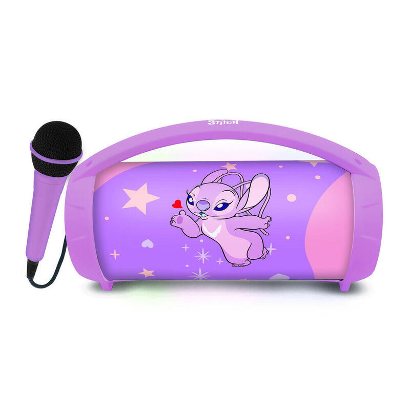 Altavoz Bluetooth Luminoso + Microfono Angel Stitch Disney