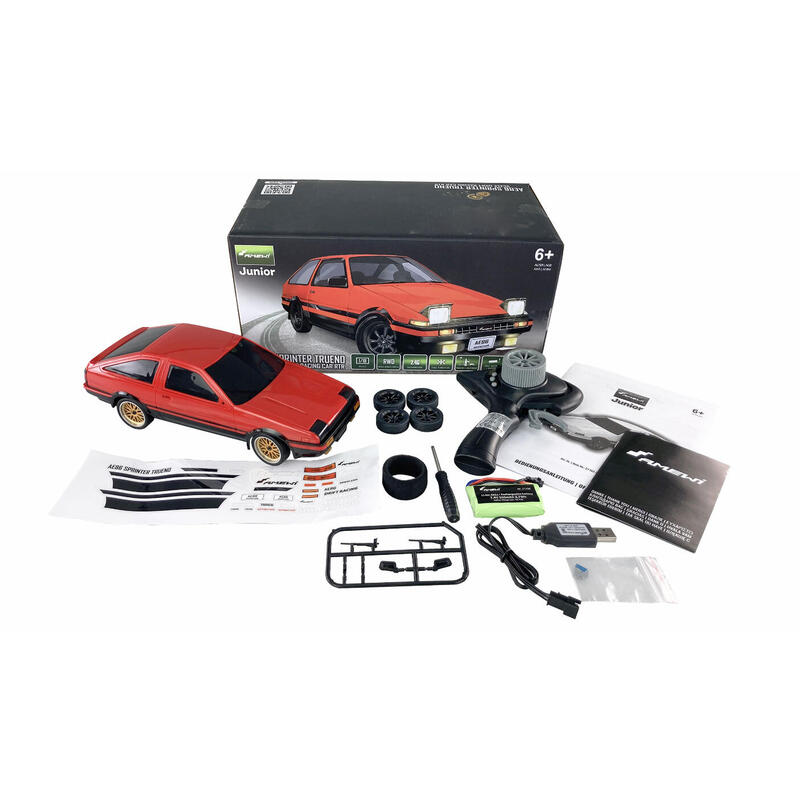 Amewi Coche Rc Ae86 Sprinter Drift Racing Car 1:18 Rtr Rojo
