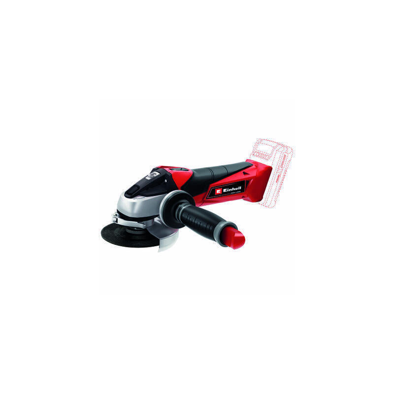 Amoladora Angular Einhell Te-Ag 18 Li-Solo, 18 Voltios (Rojo, Sin Batería Ni Cargador) 4431110