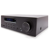 Amplificador Aiwa Amu-120bt Negro 2xcanales/Chasis Metal/2xout 60w/Bt 5.0/Usb/Sd Amu-120btbk