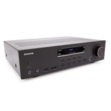Amplificador Aiwa Amu-120bt Negro 2xcanales/Chasis Metal/2xout 60w/Bt 5.0/Usb/Sd Amu-120btbk